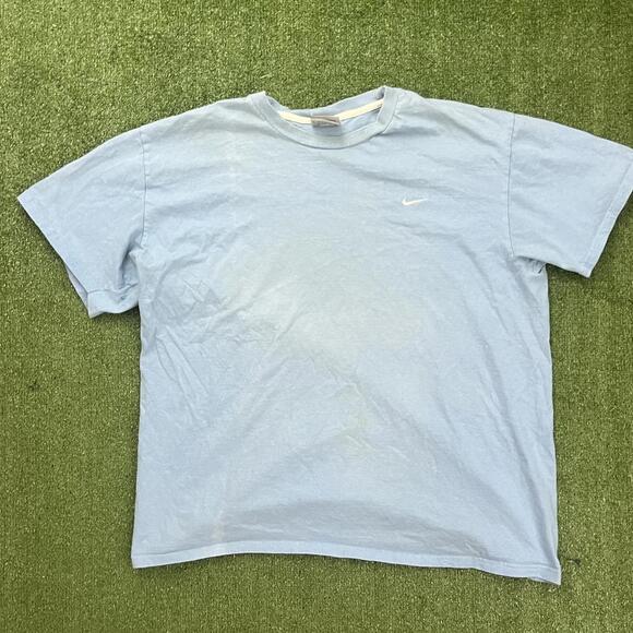 2000s Light Blue Side Swoosh T-shirt - Picture 1 of 6